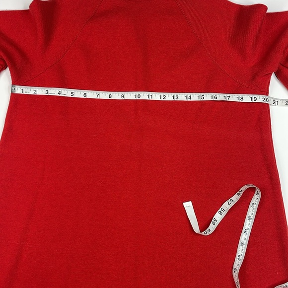 Anthropologie Moth Aline Sweater Dress with Bell Ruffle Sleeves Orange Size XL - Picture 2 of 7